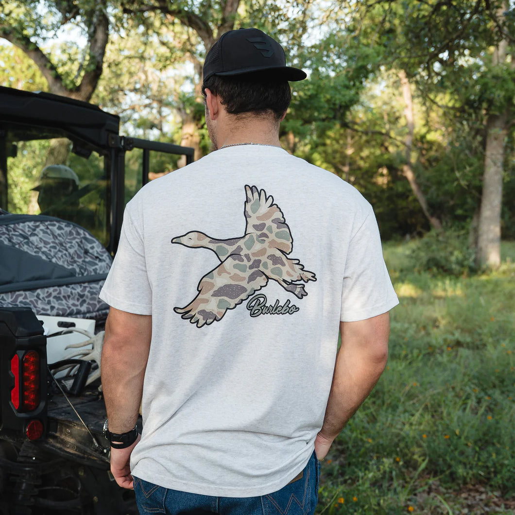 BURLEBO ADULT TEE - FLYING PINTAIL CAMO DUCK