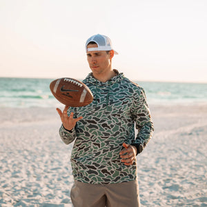 BURLEBO ADULT PERFORMANCE HOODIE - RETRO DUCK CAMO