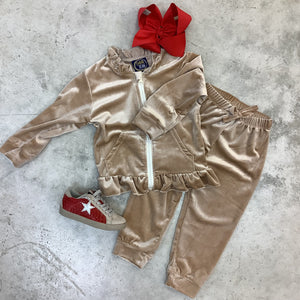 VELVET TRACKSUIT CHAMPANGE