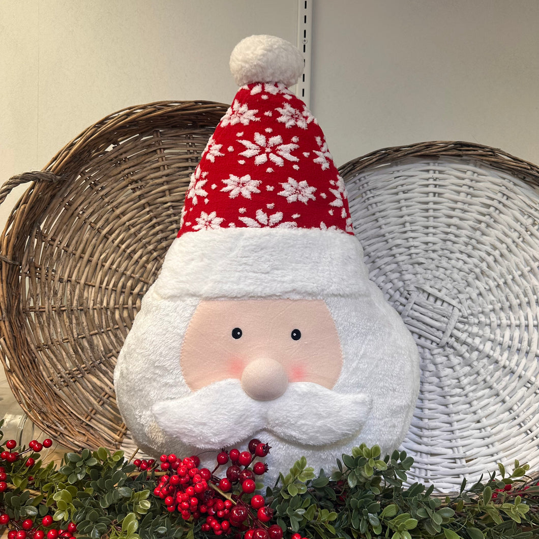 FABRIC SANTA SHAPED PILLOW