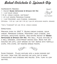 Load image into Gallery viewer, BAKED ARTICHOKE &amp; SPINACH DIP MIX
