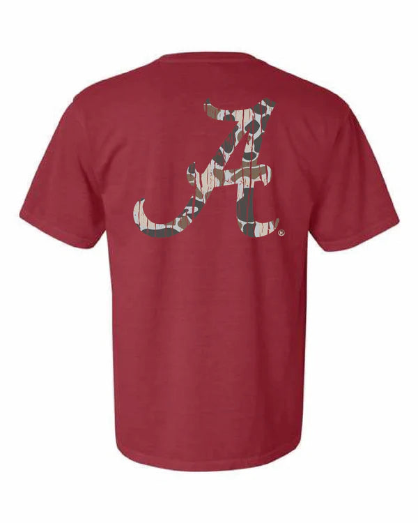 ALABAMA CAMO SCRIPT A TEE-CRIMSON