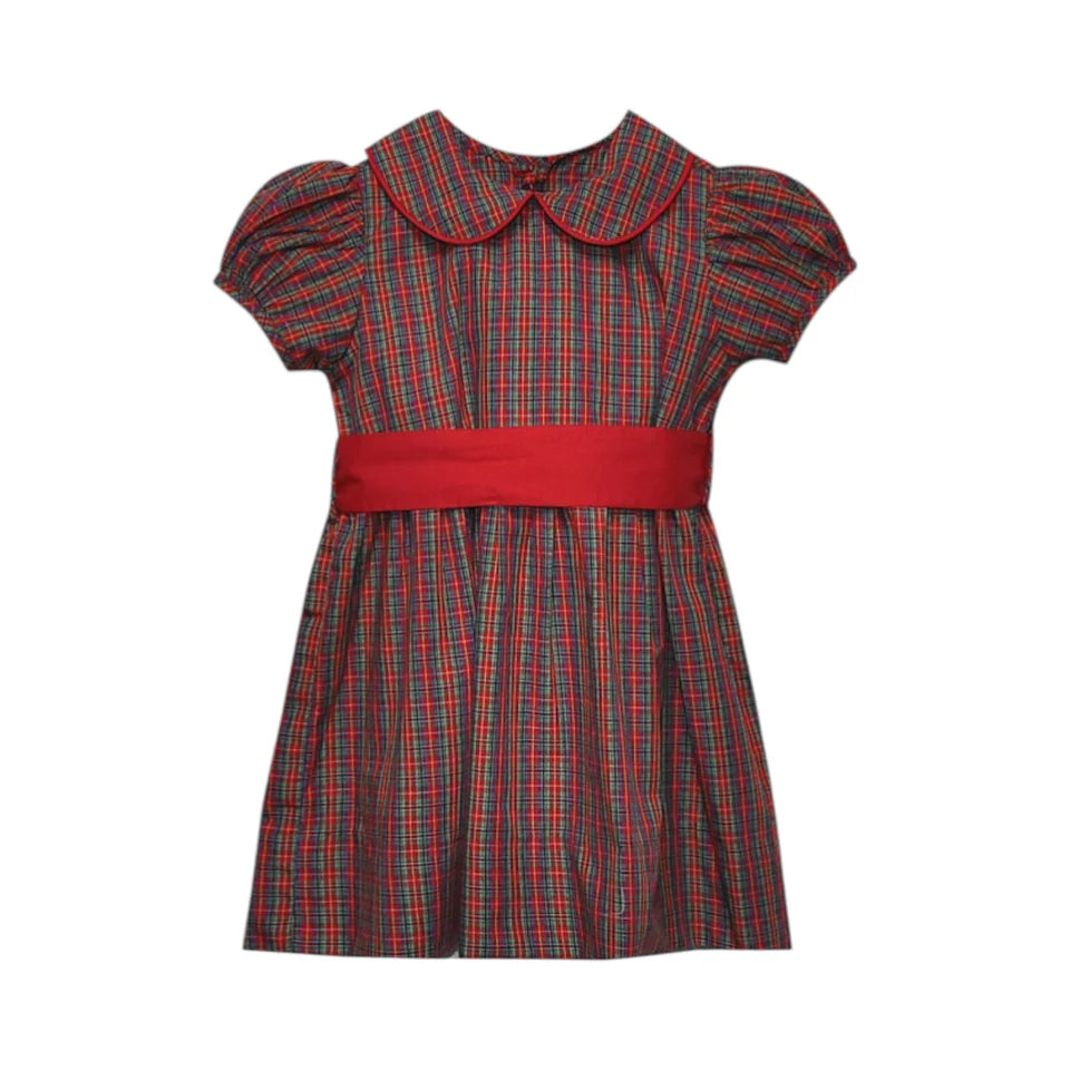 ARIA RED PLAID DRESS
