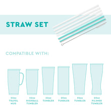 Load image into Gallery viewer, SWIG REUSABLE STRAW SET-GOLD LEOPARD

