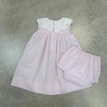 Load image into Gallery viewer, SAVANNAH SCALLOP COLLAR INFANT DRESS w/BLOOMERS
