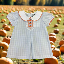 Load image into Gallery viewer, PUMPKIN STITCHED DRESS - 6M
