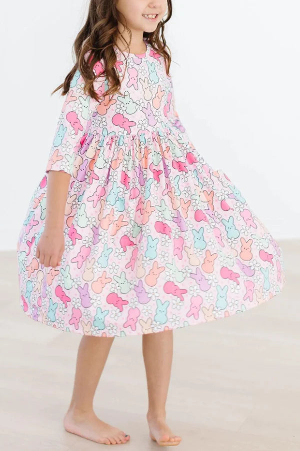 HANGIN WITH MY PEEPS POCKET TWIRL DRESS