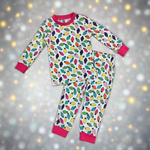 KIDS HOLIDAY LIGHTS  PAJAMA SETS L/S