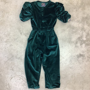 IRIS GREEN VELVET ROMPER