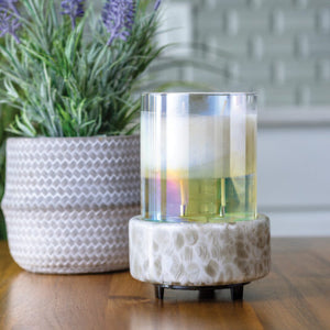 SWIRL GLASS WAX WARMER
