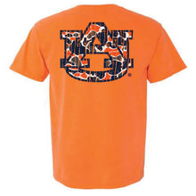 Load image into Gallery viewer, AUBURN CAMO LOGO T-SHIRT-ORANGE
