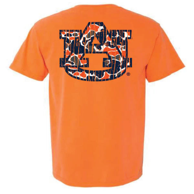 AUBURN CAMO LOGO T-SHIRT-ORANGE