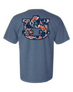 AUBURN CAMO LOGO T-SHIRT-DENIM