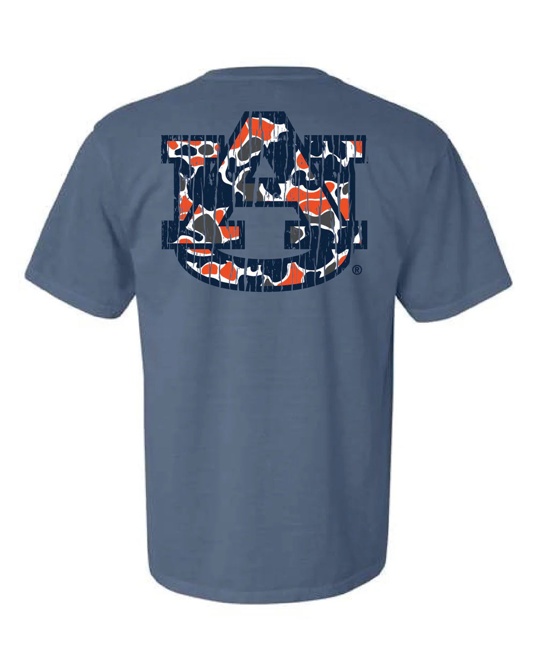 AUBURN CAMO LOGO T-SHIRT-DENIM
