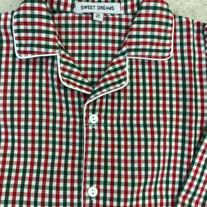 RED/GREEN GINGHAM PJ