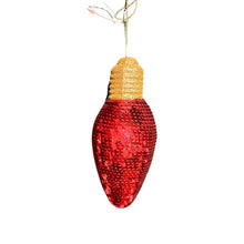 Load image into Gallery viewer, SEQUIN LIGHT BULB ORNAMENT
