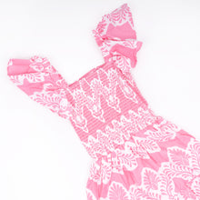 Load image into Gallery viewer, PINK OASIS FLUTTER SLEEVE DRESS
