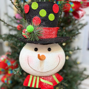 SNOWMAN TOP HAT ORNAMENT