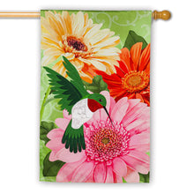 Load image into Gallery viewer, HUMMINGBIRD &amp; DAISY HOUSE FLAG
