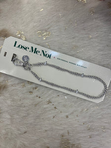 LOSE ME NOT SILVER PHONE WRISTLET