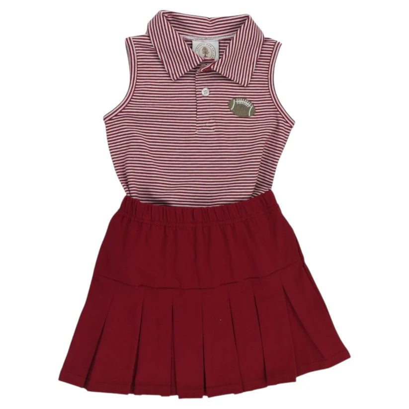FAN ZONE CRIMSON SKORT SET