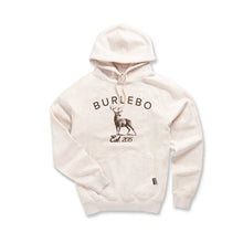 Load image into Gallery viewer, BURLEBO ADULT FLEECE HOODIE -WHITETAIL DEER-HEATHER OATMEAL
