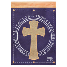 Load image into Gallery viewer, FLAG I CAN DO ALL PHIL 4:13 BURLAP
