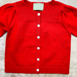 DOT DOT CARDIGAN - RED