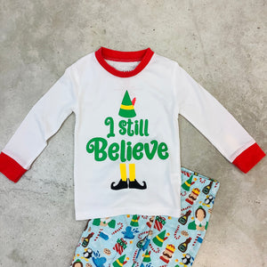 KIDS I STILL BELIEVE JAMMIE SETS L/S