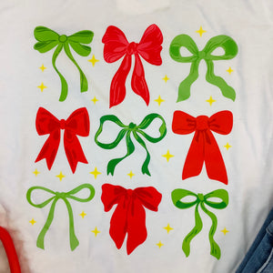 CHRISTMAS BOW T-SHIRT