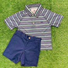 Load image into Gallery viewer, CASCADE NAVY AQUA POLO
