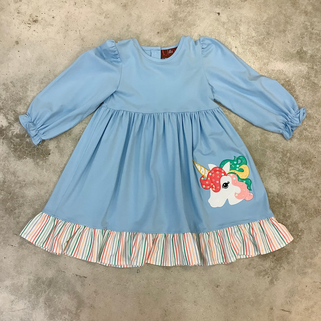 UNICORN APPLIQUE DRESS