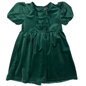 CHELSEA BOW DRESS - EMERALD