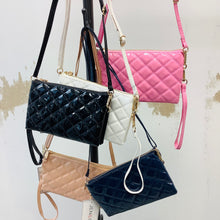 Load image into Gallery viewer, RILEY HIGH GLOSS QUILTED CROSSBODY
