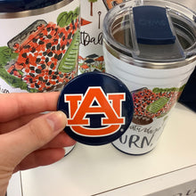 Load image into Gallery viewer, AUBURN GAMEDAY BUTTON - &quot;AU&quot; LOGO 2.25&quot;
