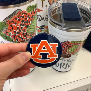 AUBURN GAMEDAY BUTTON - "AU" LOGO 2.25"