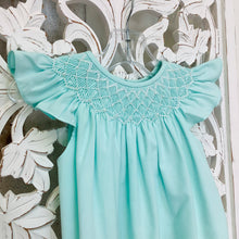 Load image into Gallery viewer, CATHERINE MINT PEARL SMOCKED BUBBLE

