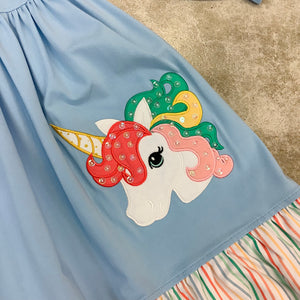 UNICORN APPLIQUE DRESS