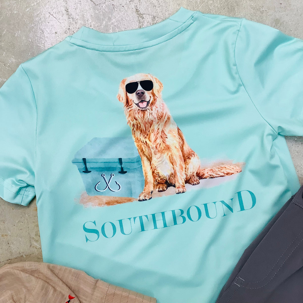 SOUTH BOUND S/S GOLDEN RETRIEVER PERFORMANCE TEE