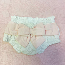 Load image into Gallery viewer, WHITE BOW DIAPER COVER
