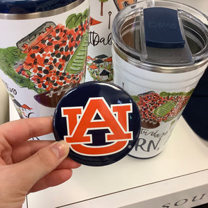 AUBURN GAMEDAY BUTTON - "AU" LOGO