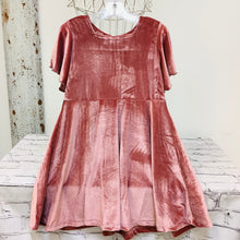 Load image into Gallery viewer, ADDISION VELVET DRESS BLUSH
