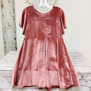 ADDISION VELVET DRESS BLUSH