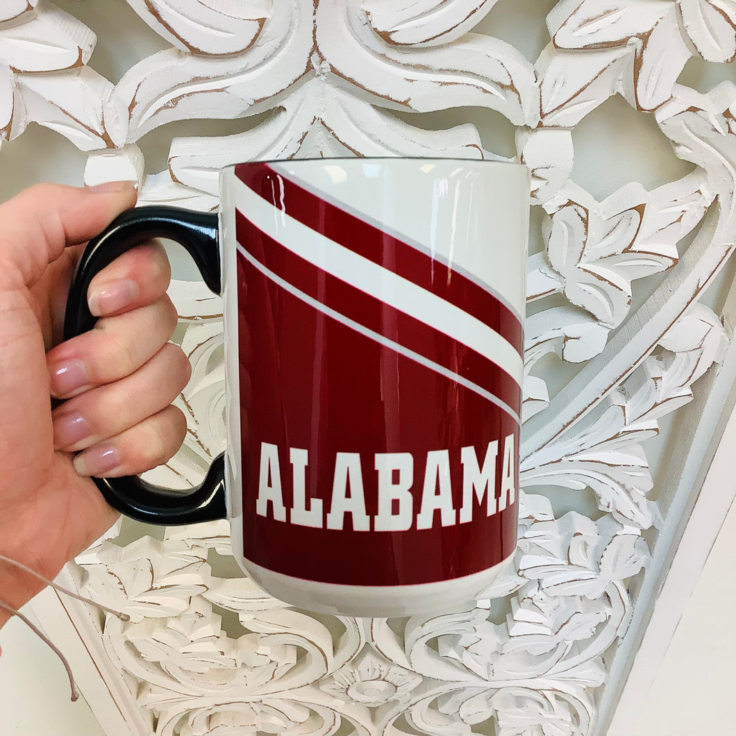 UNIVERSITY ALABAMA STRIPE MUG