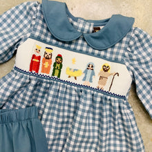 Load image into Gallery viewer, NATIVITY SMOCKED L/S BLOOMER SET
