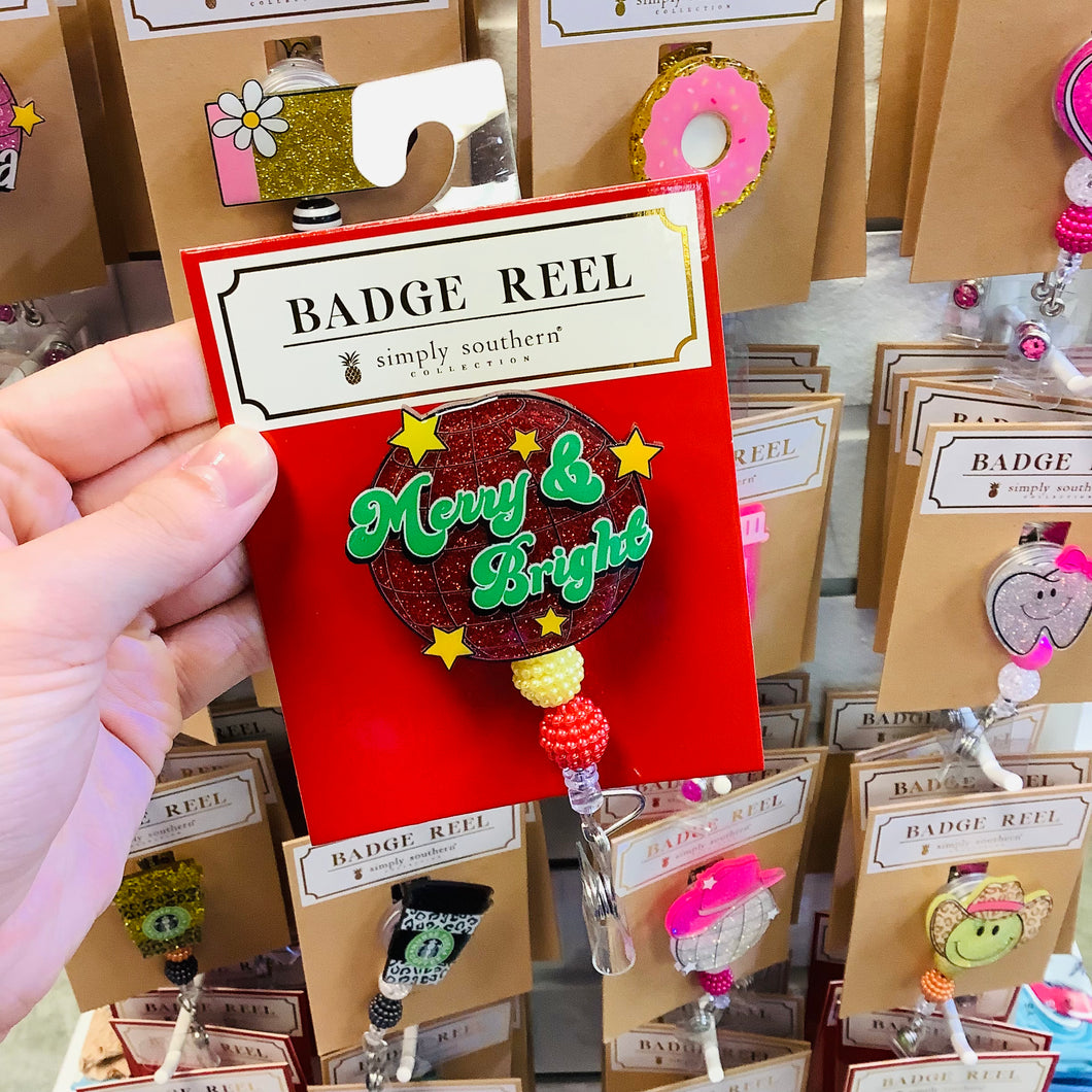 SIMPLY SOUTHERN BADGE REEL-CHRISTMAS ORNAMENT