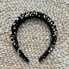 Load image into Gallery viewer, HEADBAND CAMBRIA - BLACK &amp; GOLD
