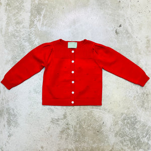 DOT DOT CARDIGAN - RED