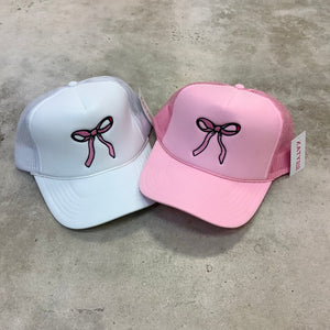 COQUETTE BOW FOAM TRUCKER HAT