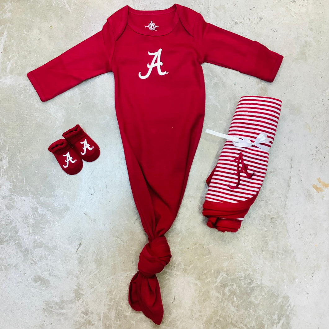 ALABAMA KNOTTED GOWN - NEWBORN
